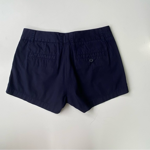 J. Crew Broken-In Cotton Chino Shorts, Cotton Chino Shorts, Navy Blue Size 2 - Picture 2 of 7